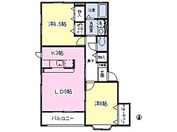 Zero壱番館 2LDKの間取図画像