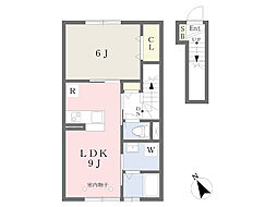 ブライトンコート北上 1LDKの間取図画像