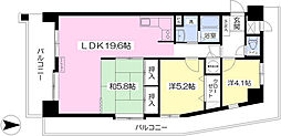 ライオンズマンション中央通 3LDKの間取図画像