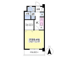 リヴァンス野田町 1Kの間取図画像