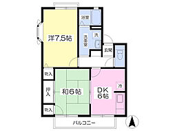 セジュール吉倉A 2DKの間取図画像