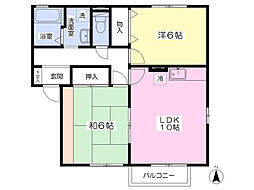 パークコートB 2LDKの間取図画像