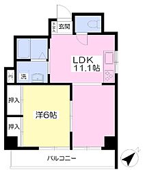 プレステージ南 1LDKの間取図画像