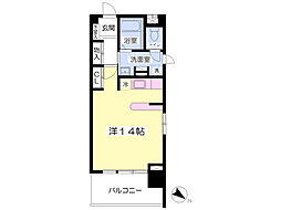 コモドベルデ ワンルームの間取図画像