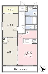 グレイス土太夫 2LDKの間取図画像