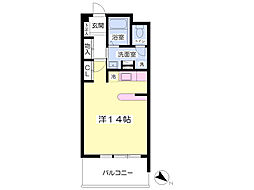 コモドベルデ ワンルームの間取図画像