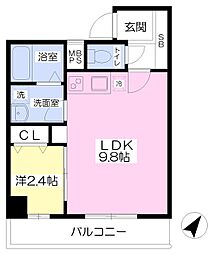 ルーセント東静岡 1LDKの間取図画像