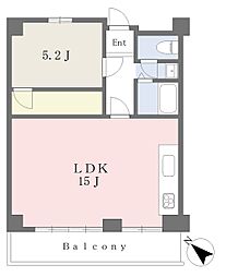 エイチピービル2 1LDKの間取図画像