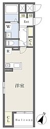 ロイヤルナカダ 1Kの間取図画像