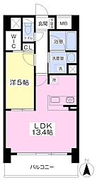 メゾンMB中一万 1LDKの間取図画像