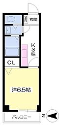 本町シングルス 1Kの間取図画像