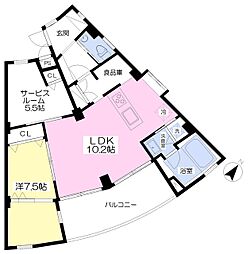 POCOAPOCO 1SLDKの間取図画像