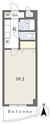 アルファガーデン 1Kの間取図画像