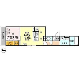 近藤ビル 1LDKの間取図画像