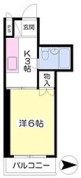 ぴゅあメイツ斉院 1Kの間取図画像