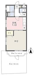 ヴィオラ 1DKの間取図画像