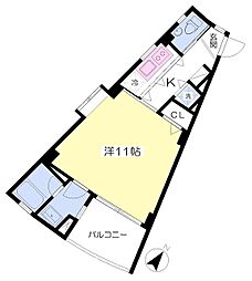 POCOAPOCO 1Kの間取図画像