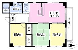 グリーンヒル 3LDKの間取図画像