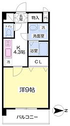 ハイム3 1Kの間取図画像