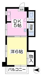オックスフォードサーカスOJOKA 1DKの間取図画像
