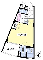 POCOAPOCO 1Kの間取図画像
