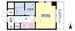 ロイヤルアネックスベイフロント 1Kの間取図画像