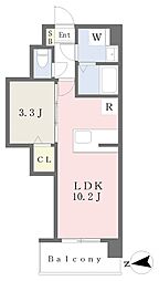 ベルソーレ道後今市 1LDKの間取図画像