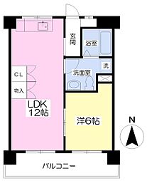 第三吉野マンション 1LDKの間取図画像