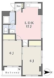 椿マンション 2LDKの間取図画像