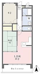 メゾン・アステール 2LDKの間取図画像