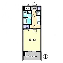 CITYSPIRE東石井 1Kの間取図画像
