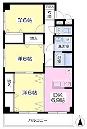 セニデコ・プロヴァンス 3DKの間取図画像