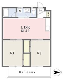フレールいずみ 2LDKの間取図画像