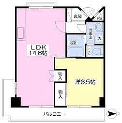 アヴニール余戸 1LDKの間取図画像