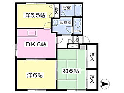 ア・ラ・モード鷹子A 3DKの間取図画像