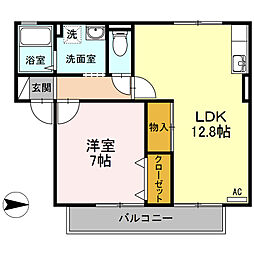 メゾン・エタニティ 1LDKの間取図画像