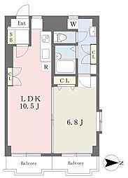 BIGBAN和光-2 1LDKの間取図画像