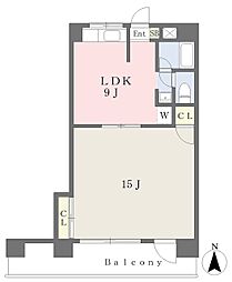 エンゼルコート21 1LDKの間取図画像