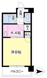 てらかわビル 1Kの間取図画像