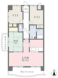 セントラルパーク土居田 3LDKの間取図画像