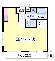 メゾン・ド・ピア ワンルームの間取図画像