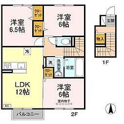 エントピア1 3LDKの間取図画像