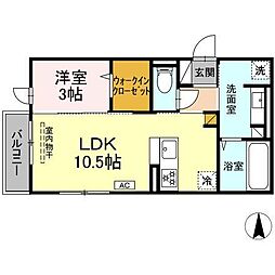 LAYOVER 1LDKの間取図画像