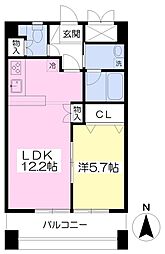 エクセルコート2 1LDKの間取図画像