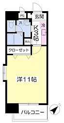グリーンハイツ柳井町 1Kの間取図画像