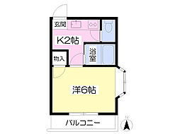 ハイツコーセイ 1Kの間取図画像