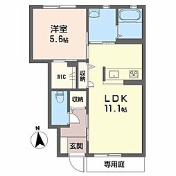 グランヴィルNORTH 1LDKの間取図画像
