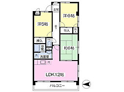 メゾンフォンテーヌ 3LDKの間取図画像