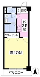 フォルテ小坂 1Kの間取図画像