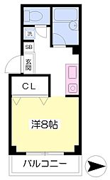 KOU企画ビル ワンルームの間取図画像